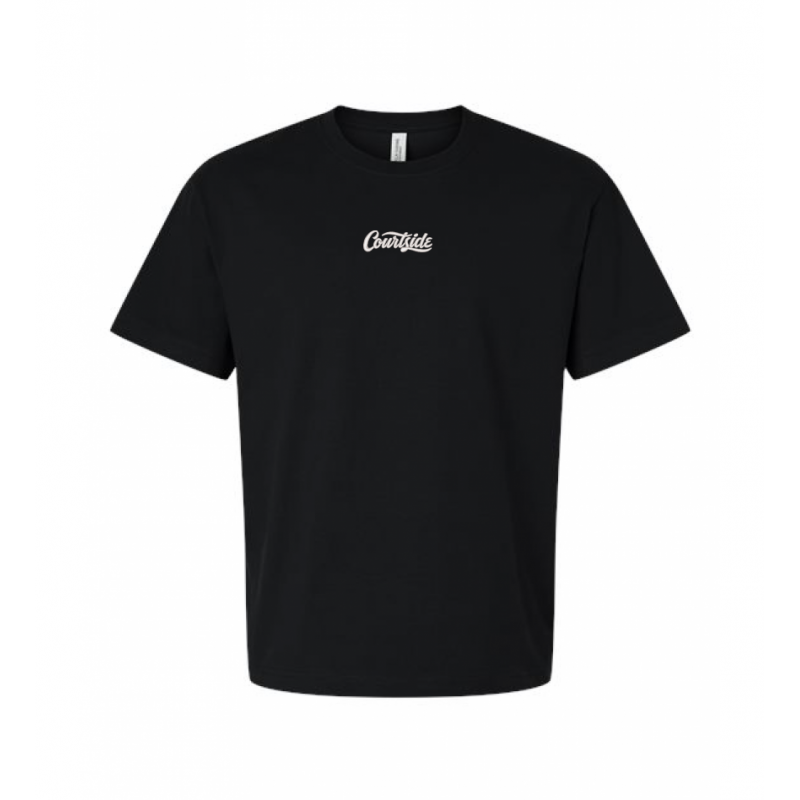 Black Unisex Courtside Classic Script - Heavyweight Box Tee