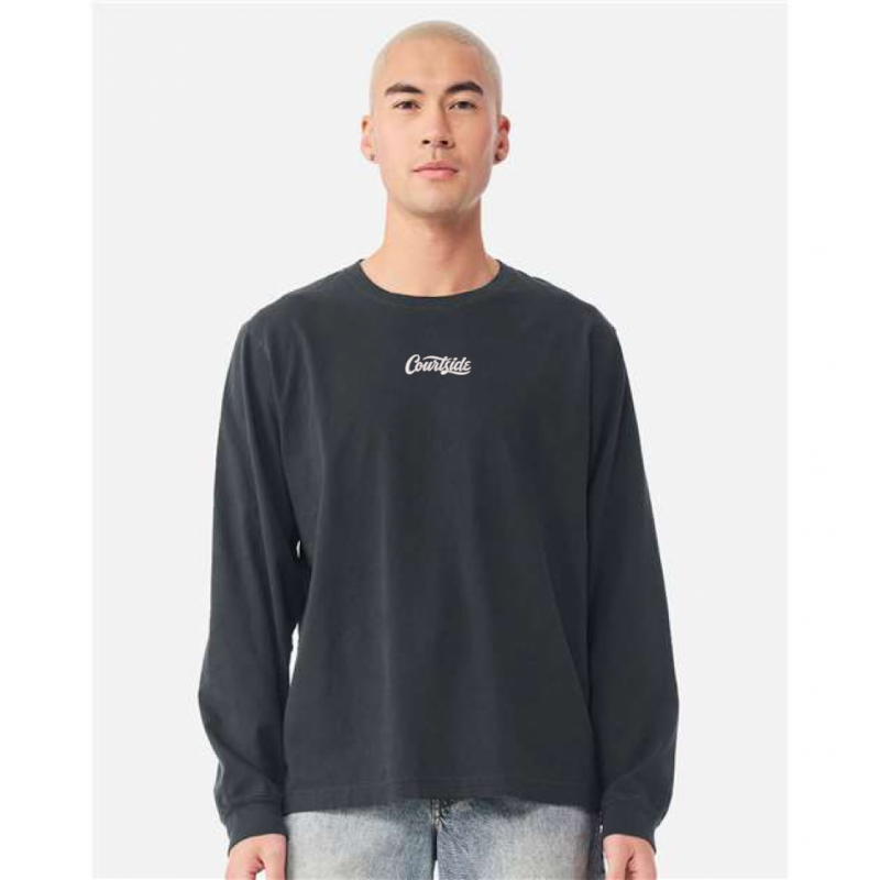Washed Black Unisex Courtside Classic Long Sleeve Tee